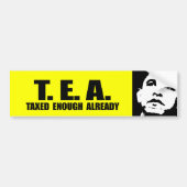 TEA - REEDS GENOEG BELASTING BUMPERSTICKER (Voorkant)