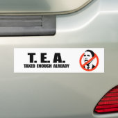 TEA - REEDS GENOEG BELASTING BUMPERSTICKER (Op auto)
