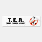 TEA - REEDS GENOEG BELASTING BUMPERSTICKER (Voorkant)