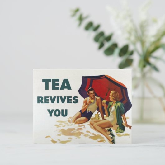 Tea Revives You Briefkaart (Staand voorkant)