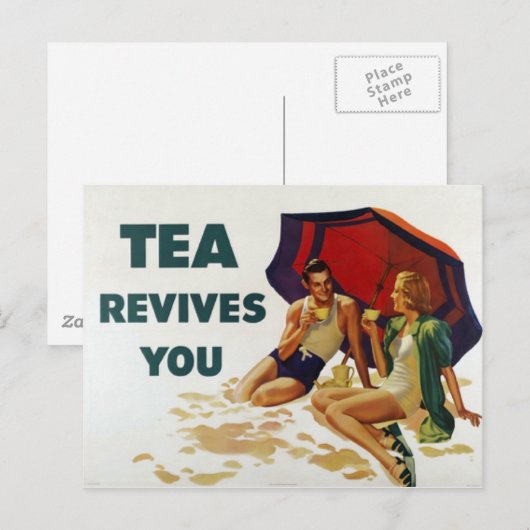 Tea Revives You Briefkaart (Voorkant / Achterkant)
