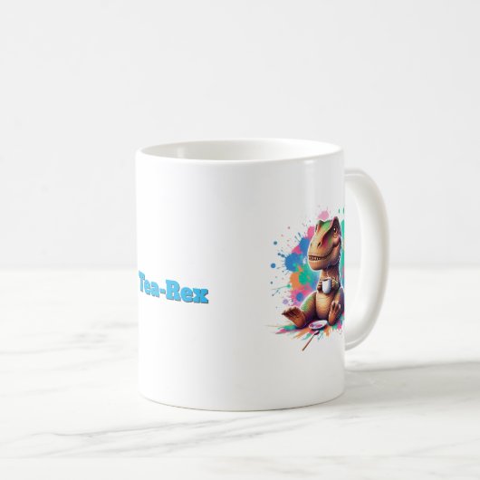 Tea‑Rex – Cartoon Dino mit Tee |  Koffiemok (Voorkant rechts)