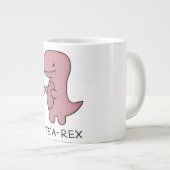 Tea-Rex, Cute Dinosaur, Funny Lover Dino Grote Koffiekop (Voorkant rechts)