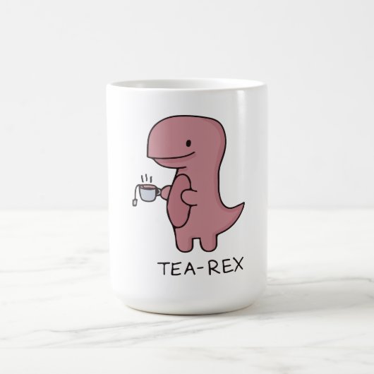 Tea-Rex, Cute Dinosaur, Funny Lover Dino Koffiemok (Center)