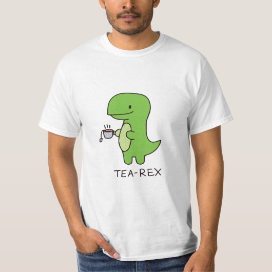 Tea-Rex, Cute Dinosaur, Funny Lover Dino T-shirt (Voorkant)
