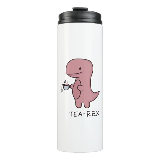 Tea-Rex, Cute Dinosaur, Funny T-rex Thermosbeker (Voorkant)