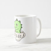 Tea-Rex Cute T-Rex Dinosaur Kawaii Funny Dino Pun Koffiemok (Voorkant rechts)