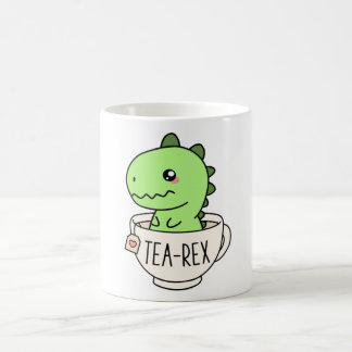 Tea-Rex Cute T-Rex Dinosaur Kawaii Funny Dino Pun Koffiemok
