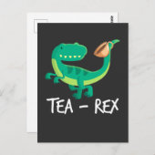 Tea Rex Dinosaur Funny T-Rex Cute Dino Briefkaart (Voorkant / Achterkant)