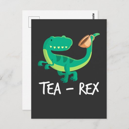 Tea Rex Dinosaur Funny T-Rex Cute Dino Briefkaart (Voorkant / Achterkant)