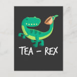 Tea Rex Dinosaur Funny T-Rex Cute Dino Briefkaart<br><div class="desc">Dit schattige dinosaurust-shirt maakt een geweldig verjaardagscadeau voor kinderen,  opvoeders en leraren,  t-rex-liefhebbers. Show je vrienden hoeveel je van Dinos houdt.</div>