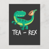 Tea Rex Dinosaur Funny T-Rex Cute Dino Briefkaart (Voorkant)