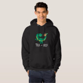 Tea Rex Dinosaur Funny T-Rex Cute Dino Hoodie (Voorkant volledig)