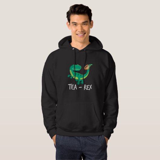 Tea Rex Dinosaur Funny T-Rex Cute Dino Hoodie (Voorkant volledig)