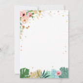 Tea Rex Dinosaur Par-Tea Roze Mint Gold Birthday Kaart (Achterkant)