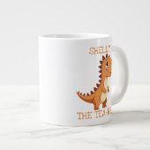 Tea-Rex Dinosaur Personalized Name Giant Tea Mug Grote Koffiekop (Voorkant rechts)