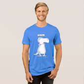 TEA REX dinosaur van Boynton Tri-Blend Shirt (Voorkant volledig)