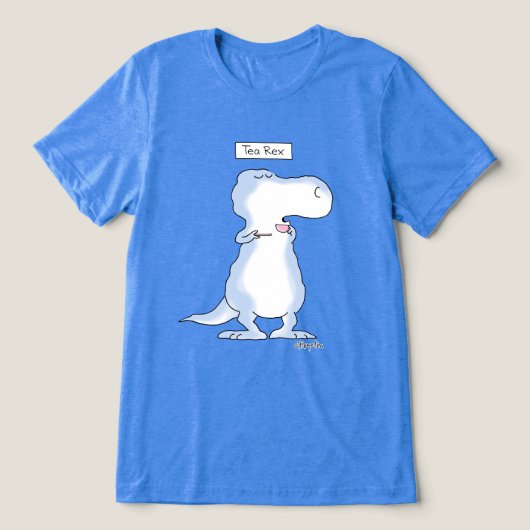 TEA REX dinosaur van Boynton Tri-Blend Shirt (Design voorkant)