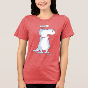 TEA REX dinosaur van Boynton Tri-Blend Shirt