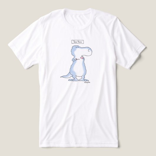 TEA REX dinosaur van Boynton Tri-Blend Shirt (Design voorkant)