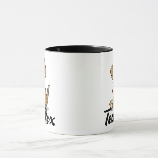 Tea Rex Funny Mug, Coffee lover, Tea lover Mok (Midden)