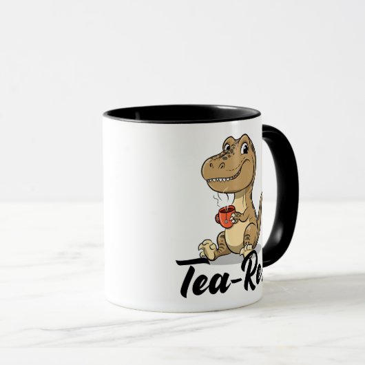 Tea Rex Funny Mug, Coffee lover, Tea lover Mok (Voorkant rechts)