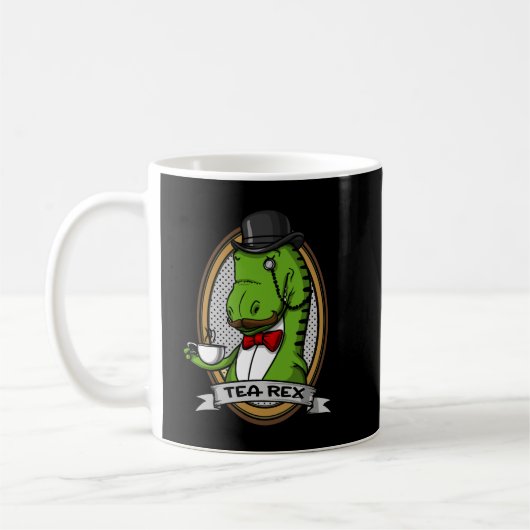 Tea Rex Funny T-Rex Dinosaur Joke Koffiemok (Links)