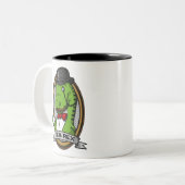 Tea Rex Funny T-Rex Dinosaur Joke Tweekleurige Koffiemok (Voorkant links)
