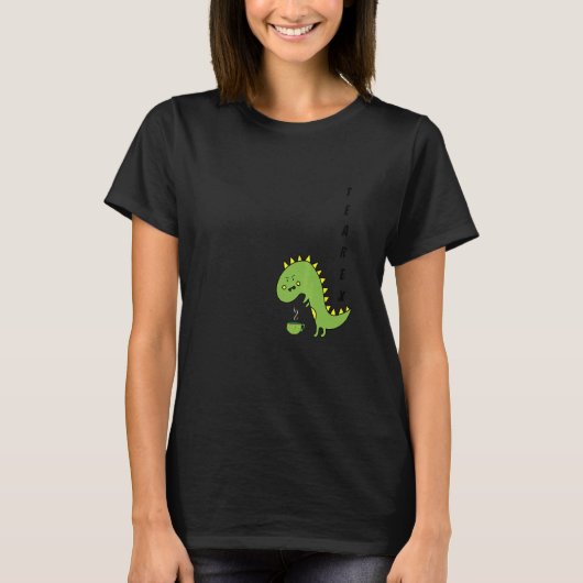 Tea Rex Green rex Dinosaur T-shirt (Voorkant)