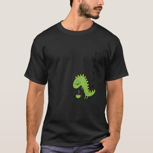 Tea Rex Green rex Dinosaur T-shirt (Voorkant)