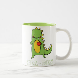 "Tea-Rex" illustratie Tweekleurige Koffiemok