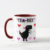 Tea-Rex mit Pixel Herzen Mok (Links)