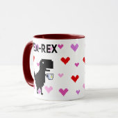Tea-Rex mit Pixel Herzen Mok (Voorkant links)