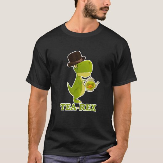 Tea Rex noble dinosaur T-shirt (Voorkant)
