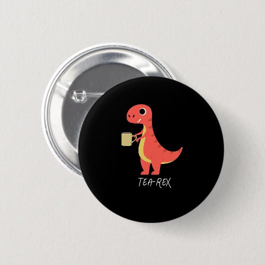 Tea-Rex Ronde Button 5,7 Cm (Voorkant /achterkant)