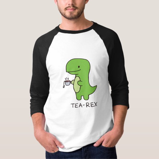 Tea-Rex, Schattige Dinosaur , Grappige Dinosaurus T-shirt (Voorkant)