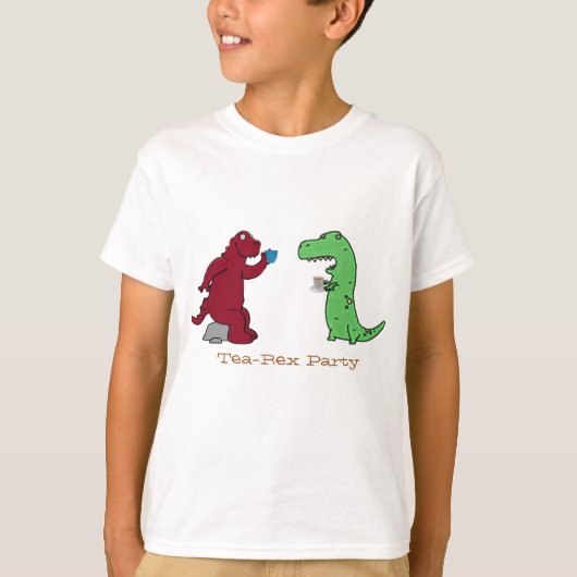 Tea Rex Shirt TeaTime Shirt Punny Shirten Mannen F (Voorkant)