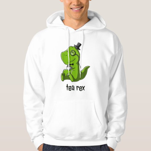 Tea Rex T-Rex Dinosaur Dino Coffee Hot Drink Cool Hoodie (Voorkant)