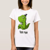 Tea Rex T-Rex Dinosaur Dino Coffee Hot Drink Cool T-shirt (Voorkant)