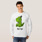 Tea Rex T-Rex Dinosaur Dino Coffee Hot Drink Cool T-shirt (Voorkant volledig)