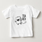 Tea Rex Tea Bag Funny Pun Cartoon (Voorkant)