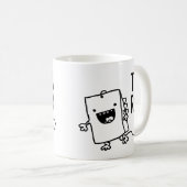 Tea Rex Tea Bag Funny Pun Cartoon Koffiemok (Voorkant rechts)