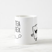 Tea Rex Tea Bag Funny Pun Cartoon Koffiemok (Center)