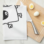 Tea Rex Tea Bag Funny Pun Cartoon Theedoek (Quarter Fold)