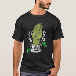 Tea Rex Tea Time Tea Drinker Dinosaur T-shirt