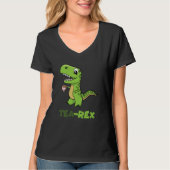 Tea Rex Tyrannosaurus Rex Dinosaur Tea Hot Drink T-shirt (Voorkant)