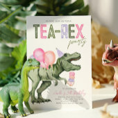 Tea-Rex verjaardagsfeestje uitnodiging