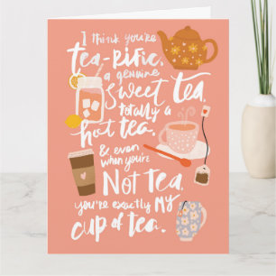 Tea-rific Punny Love Card Kaart