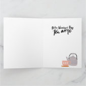Tea-rific Tea Puns Valentijnsdag Wenskaart Kaart (Binnen)