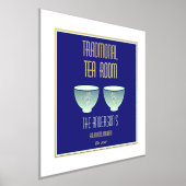 Tea Room Sign. met Folie Text Accents Afdrukken (Laagn)